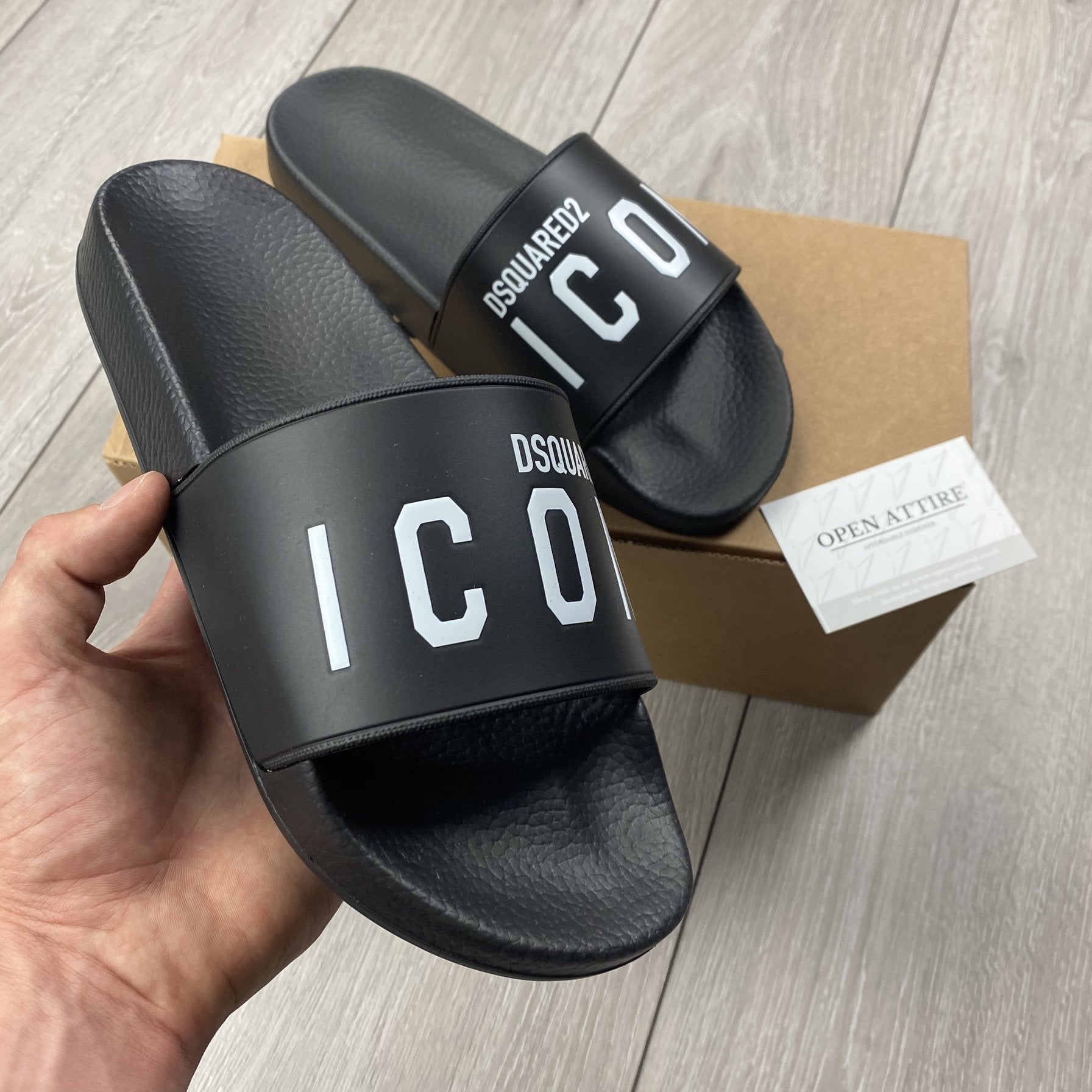 DSQUARED2 ICON Slides - Black