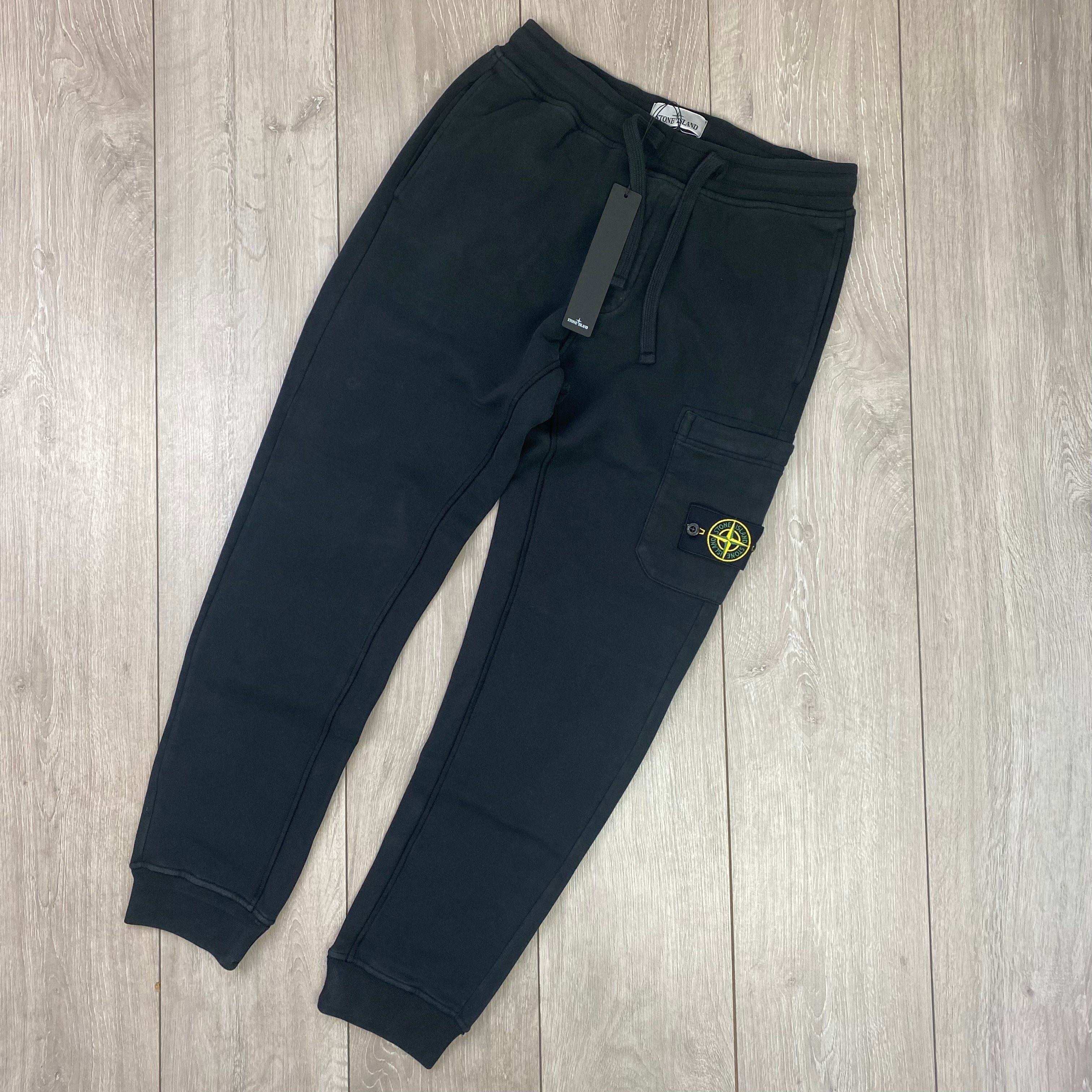 Stone Island cotton Sweatpants in Black. On sale at Open Attire. 