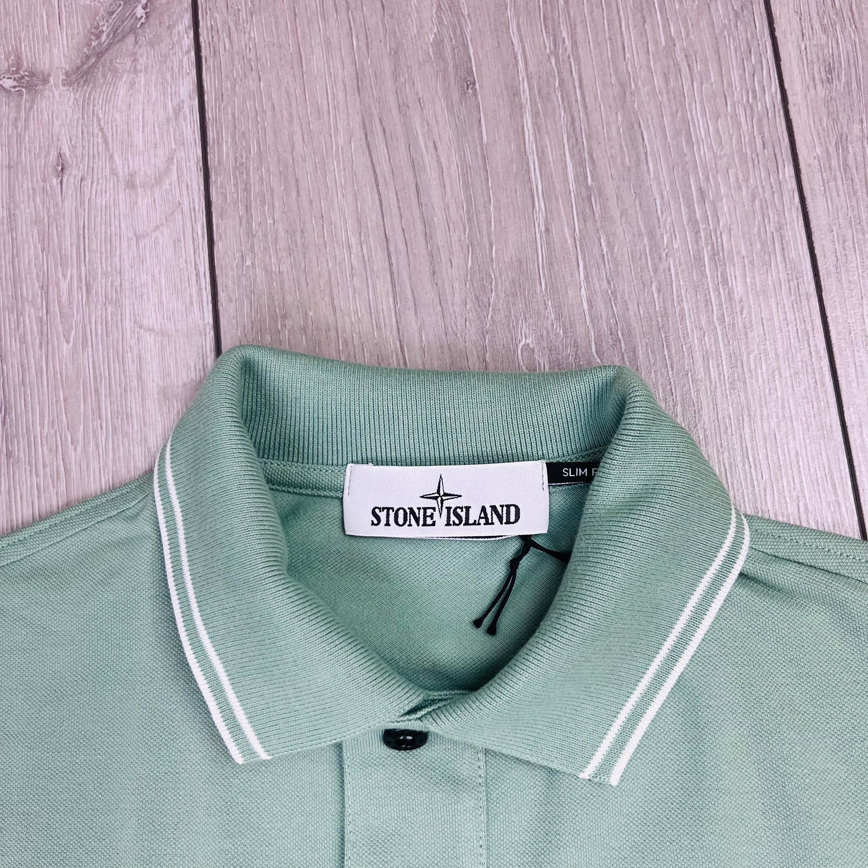 Stone Island Patch Polo Shirt - Sage Green