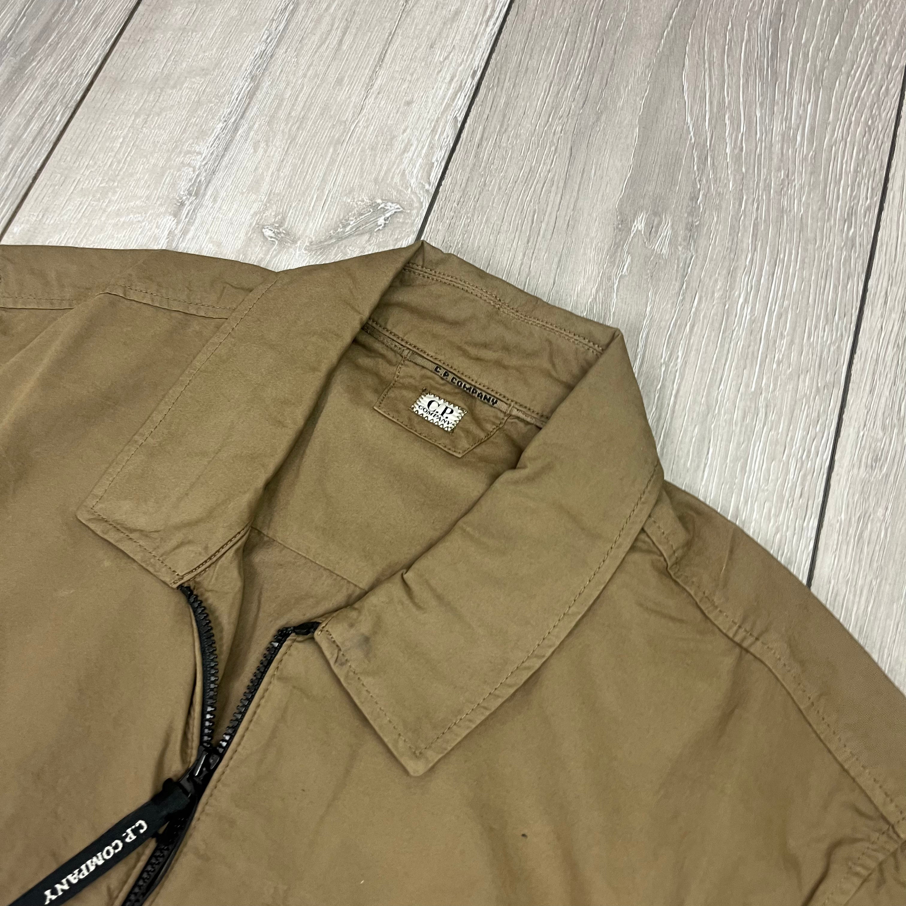 CP Company Zip Overshirt - Brown