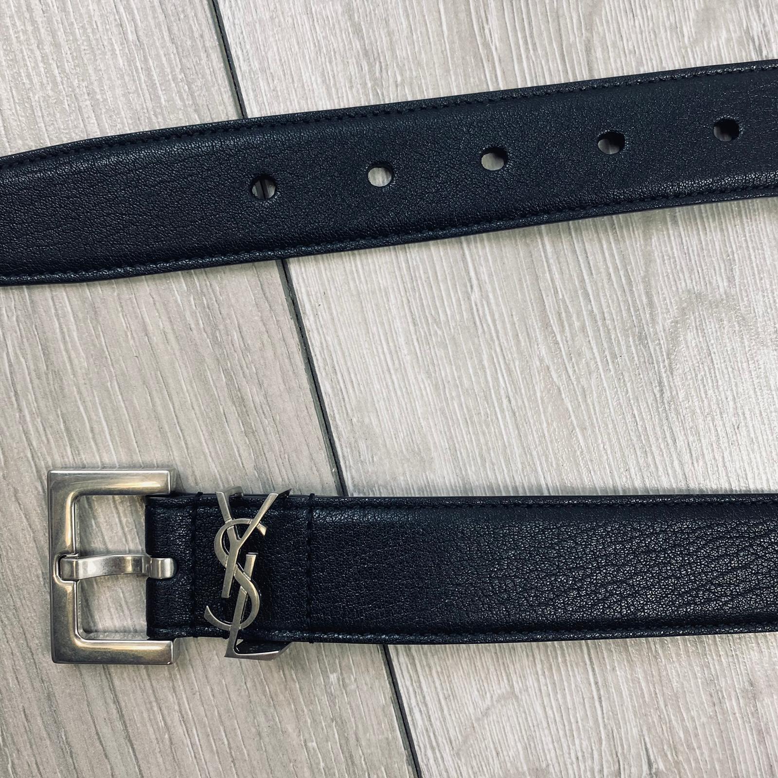 Saint Laurent Leather Belt - Black