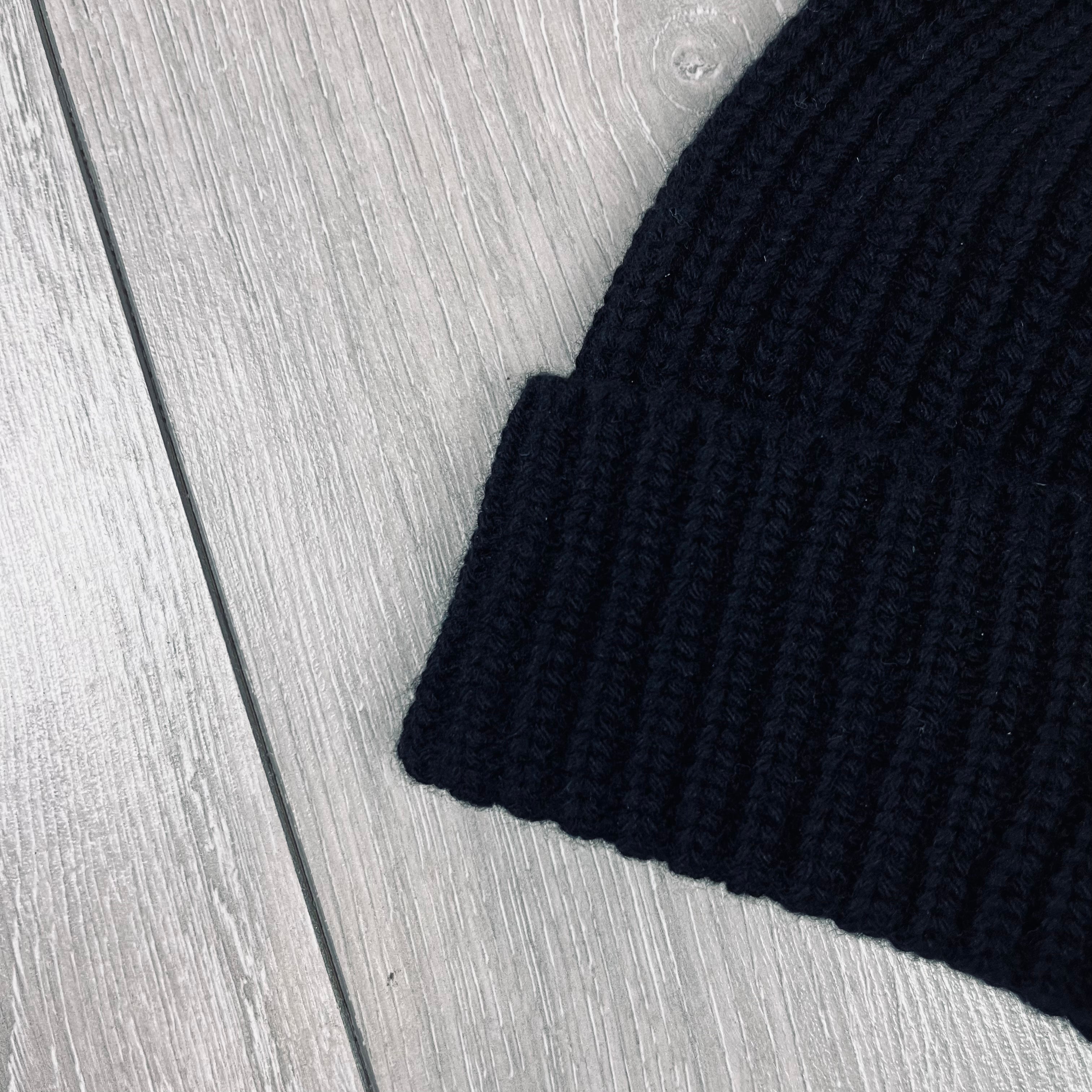 Stone Island wool beanie in Black. On sale at Open Attire.