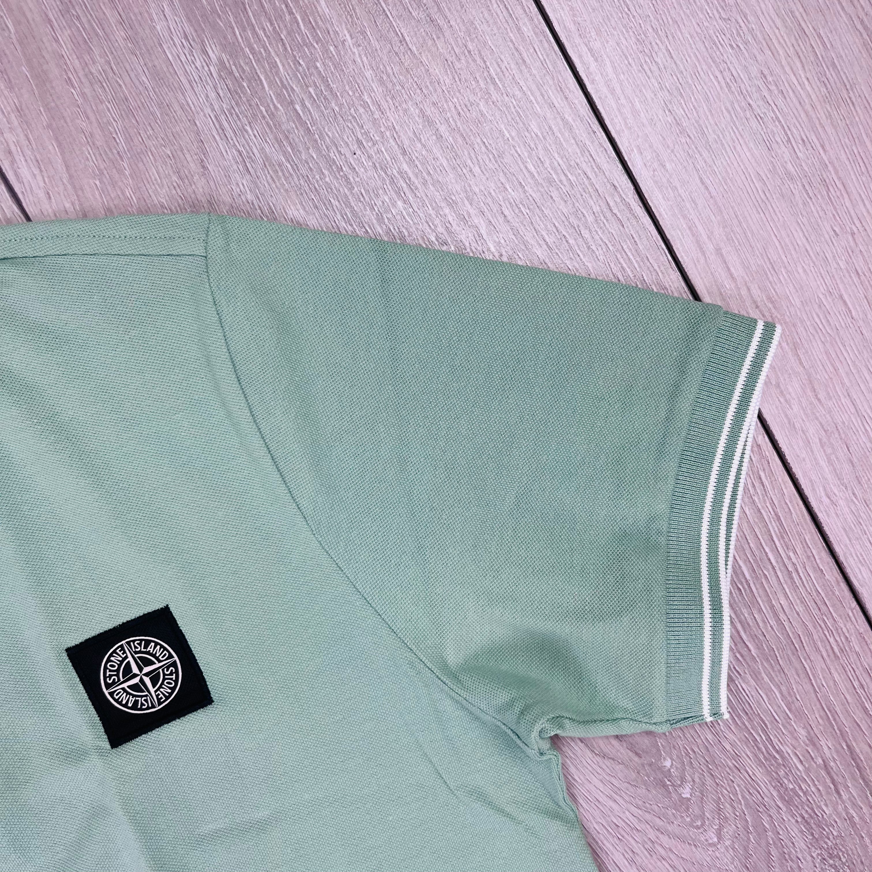 Stone Island Patch Polo Shirt - Sage Green