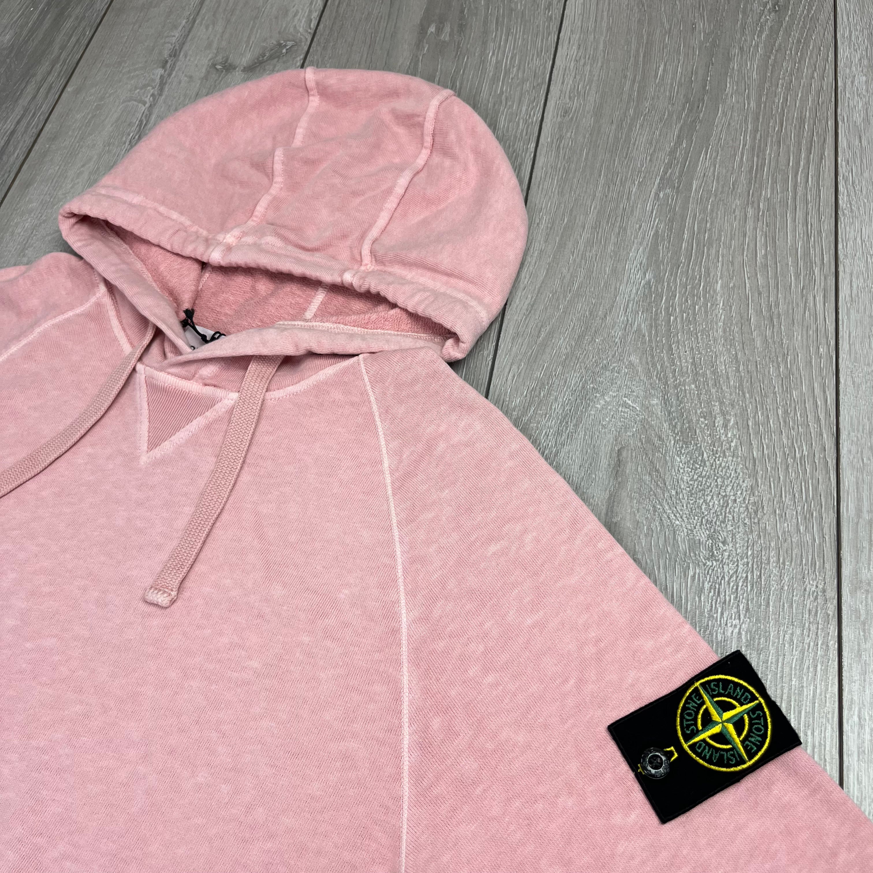 Stone Island Dyed Hoodie - Pink